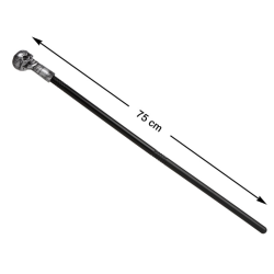 Cetro Calavera Plateada 75cm Desmontable