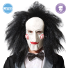 Máscara Billy Látex con Pelo para Adulto - Disfraz de Terror Inspirado en Saw
