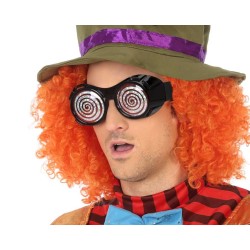 GAFAS CARNAVAL ESPIRALES NEGRO ADULTO