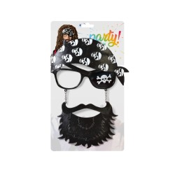 GAFAS CARNAVAL PIRATA CALAVERAS BARBA HOMBRE ADULTO