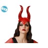 DIADEMA HALLOWEEN CUERNOS DEMONIA ROJO MUJER ADULTO