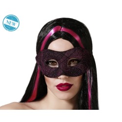 ANTIFAZ MORADO PURPURINA HALLOWEEN