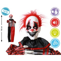 DECORACION PAYASO MUÑECO HALLOWEEN COLGANTE 90X13X100CM