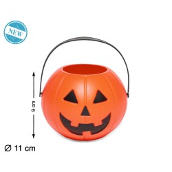 CALABAZA RECOGE CARAMELOS 11 x 8.5 CM NARANJA