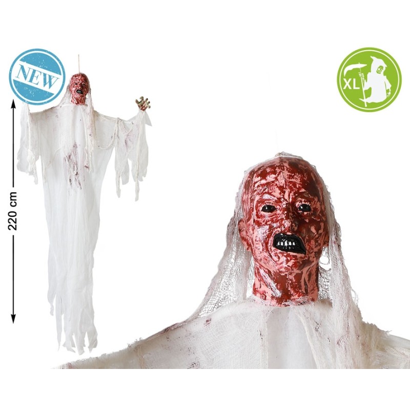 ACCESORIO DECORACIÓN MONSTRUO SANGRIENTO COLGANTE BLANCO