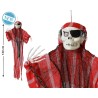 ESQUELETO COLGANTE DECORACIÓN HALLOWEEN MONSTRUO ROJO