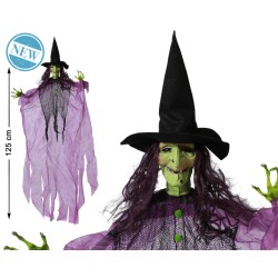 COLGANTE HALLOWEEN BRUJA VIOLETA 125 CM