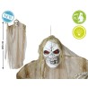 ESQUELETO COLGANTE BLANCO DECORACIÓN HALLOWEEN MONSTRUO LUZ