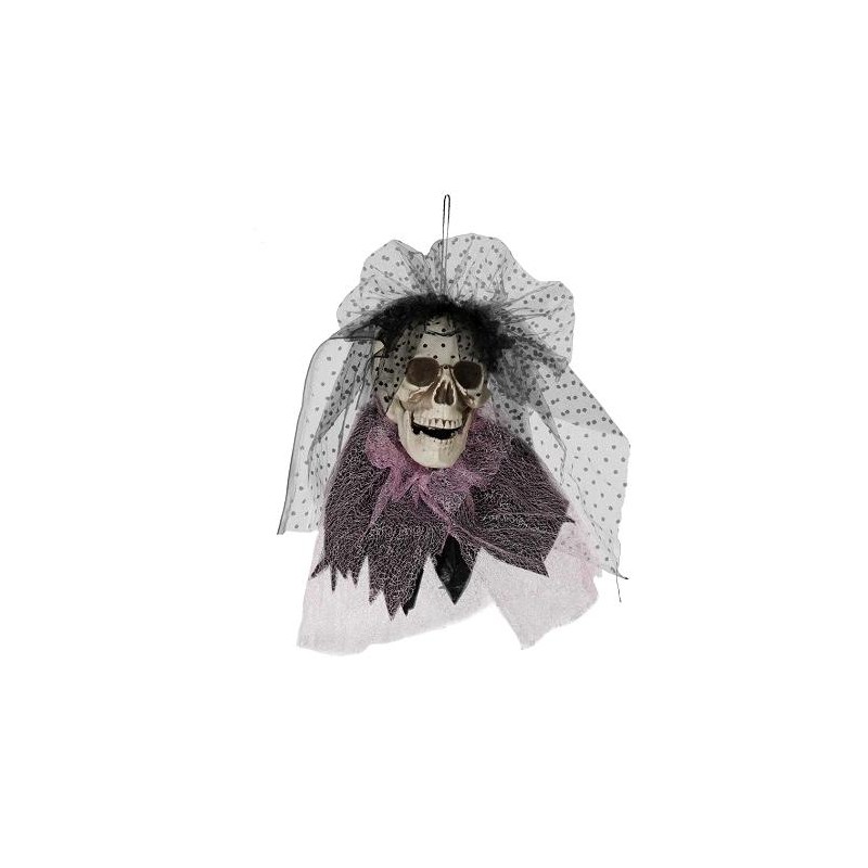 CALAVERA CON LAZO Y VELO