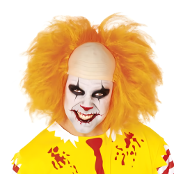 Peluca Payaso Malvado Naranja Adulto
