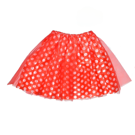 Tutu Rojo Lunares Blancos...