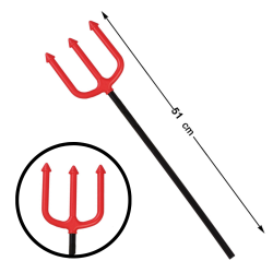 Tridente Rojo Demonio 51cm PVC
