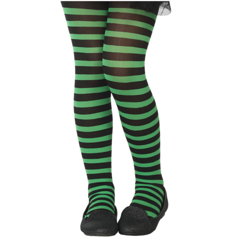 Panty Rayas Negro y Verde Infantil