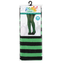 Panty Rayas Negro y Verde Infantil