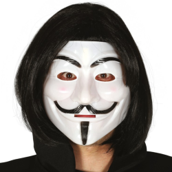 Máscara Indignado Blanco PVC