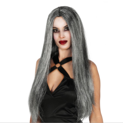 Peluca Melena Gris Adulto