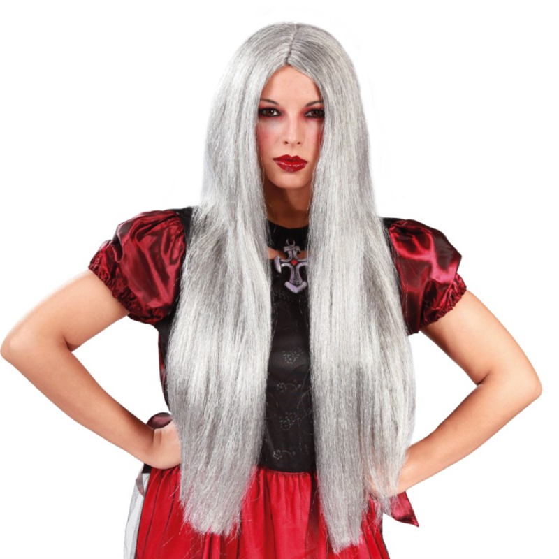 Peluca Melena Gris Adulto