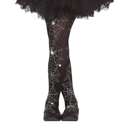 Panty Negro Telarañas Infantiles 3-6años