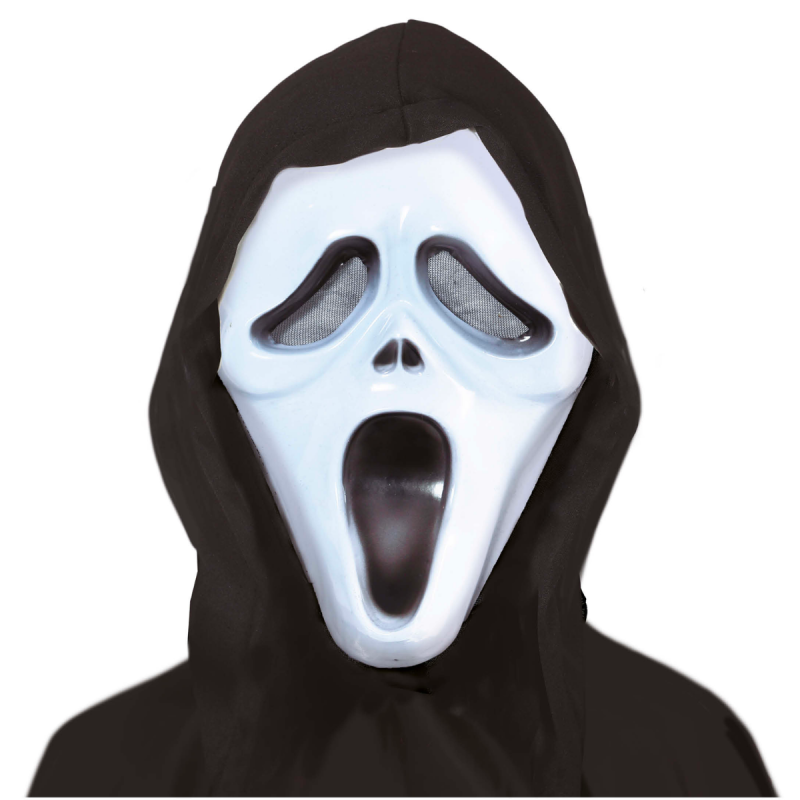 Máscara Asesino con Capucha Negra Infantil