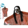ACCESORIO COLGANTE HALLOWEEN ESQUELETO ROJO PELO 50X80 CM