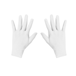 Guantes Blancos Cortos 20 cm. Adulto