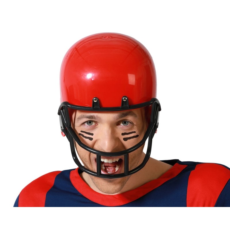 CASCO RUGBY RÍGIDO ROJO HOMBRE ADULTO