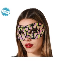 MÁSCARA VENECIANA ANTIFAZ ROSA MUJER ADULTO