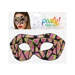 MÁSCARA VENECIANA ANTIFAZ ROSA MUJER ADULTO