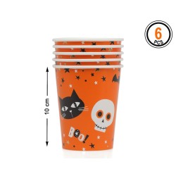 VASOS HALLOWEEN NARANJA 10 CM