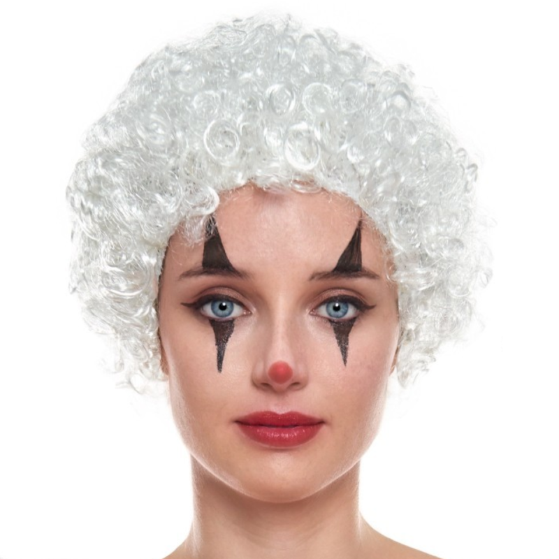 Peluca de Payaso Blanca