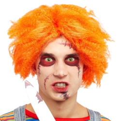 Peluca Naranja de Muñeco Sádico Adulto
