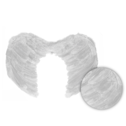 Alas de Angel Blancas de Pluma 60 x 45 cm.