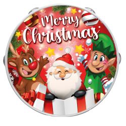 Panderetas de Navidad Decoradas 17cm - Alegría Festiva