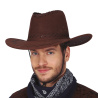 Sombrero Vaquero Marrón Oscuro Adulto
