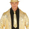 Corbata de Lentejuelas Dorada 35cm - Brillo de Fiesta