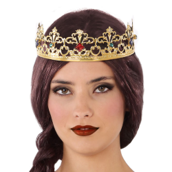 Corona de Reina Dorada: Elegancia Medieval para Adultos