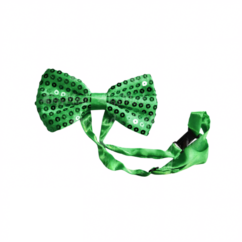 Pajarita Verde con Lentejuelas para Fiestas - Elegancia con Brillo