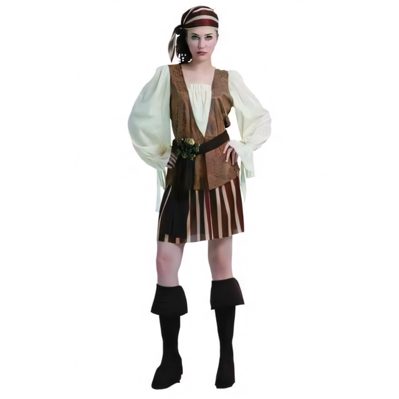 Disfraz de Pirata Rayas para Mujer: Aventura en Alta Mar