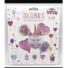 Set de Globos Foil Temática Unicornio - Pack de 5 para Fiestas