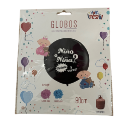 Globo de Revelación de Género - Sorpresa de 90cm con Confeti