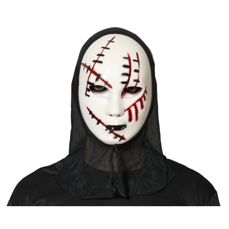 MÁSCARA HALLOWEEN BLANCO ASESINO CICATRICES FANTASMA UNISEX ADULTO PP