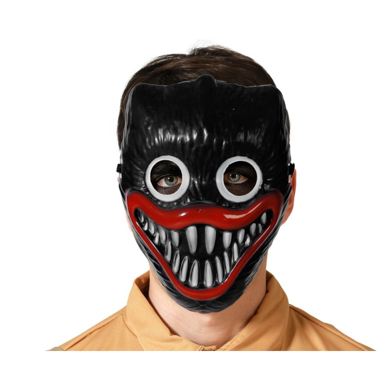 MÁSCARA HALLOWEEN PAYASO NEGRO HOMBRE ADULTO POLIPROPILENO