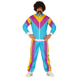 Disfraz Chándal Retro Años 80 para Adulto - Chaqueta y Pantalón Coloridos