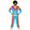 Disfraz Chándal Retro Años 80 para Adulto - Chaqueta y Pantalón Coloridos