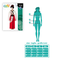 Disfraz de Geisha Rojo Adulto