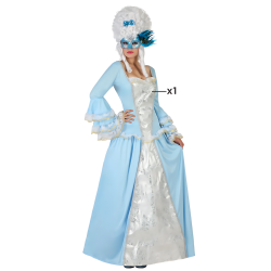 Disfraz de Cortesana Azul Adulta - Elegancia Histórica para Carnaval