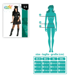 Disfraz Oficial de Policía Negro para Mujer