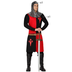 Disfraz de Soldado Medieval Adulto - Túnica y Cota de Malla para Carnaval