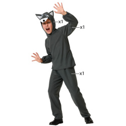 Disfraz Lobo Niño para Carnaval – Traje de Fantasía Infantil Gris