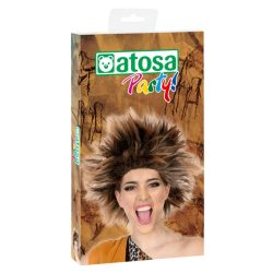 Peluca Cavernícola Adulto Castaño - Disfraz Prehistórico Unisex